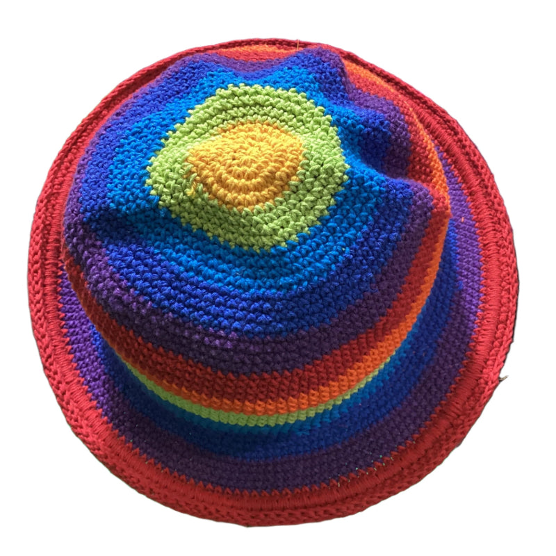 Kids Bright Rainbow Festival Unisex Hat Size Kids 1-5 years-Hand Picked Imports
