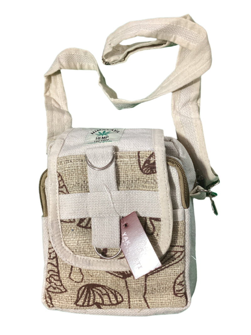 Unisex Festival Hemp Passport Bag Made In Nepal 17cm X 23cm-Hand Picked Imports