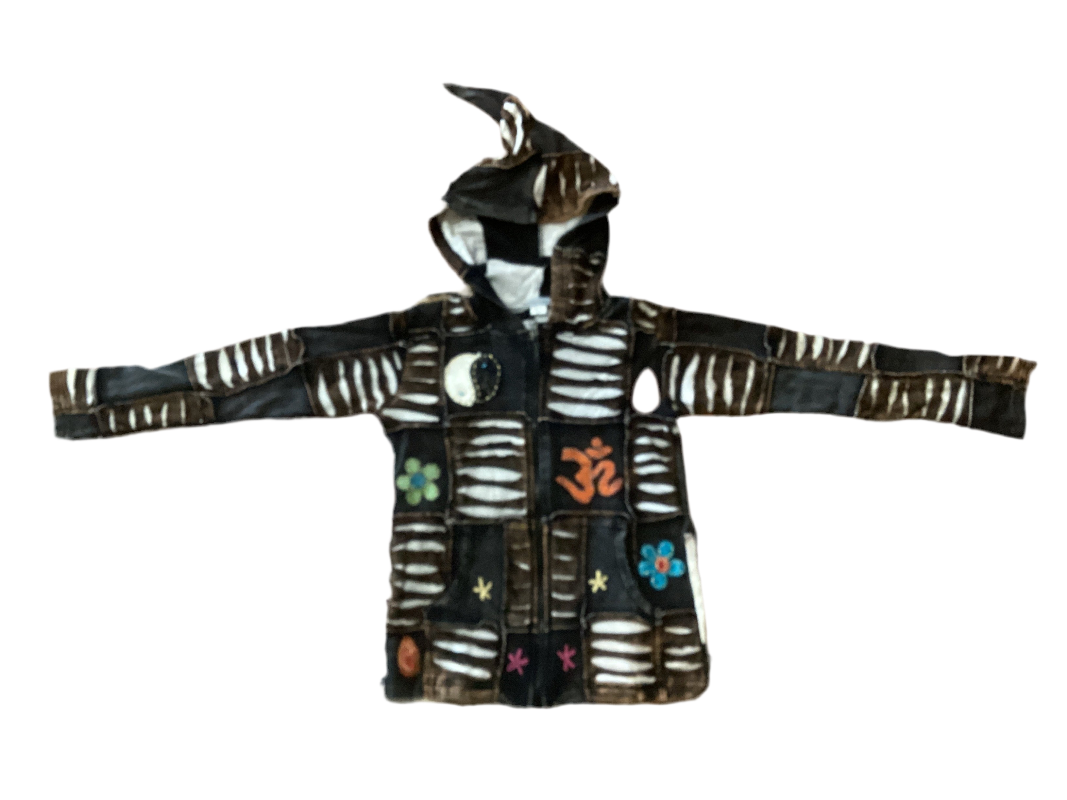 Unisex Kids Black & White Patchwork Pixie Jacket Size 4/5 & 5/6 years-Hand Picked Imports