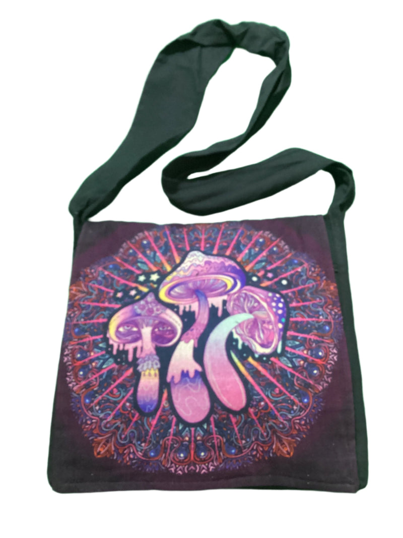 Mushroom BoHo Festival Laser printed Bags Made in India-Hand Picked Imports
