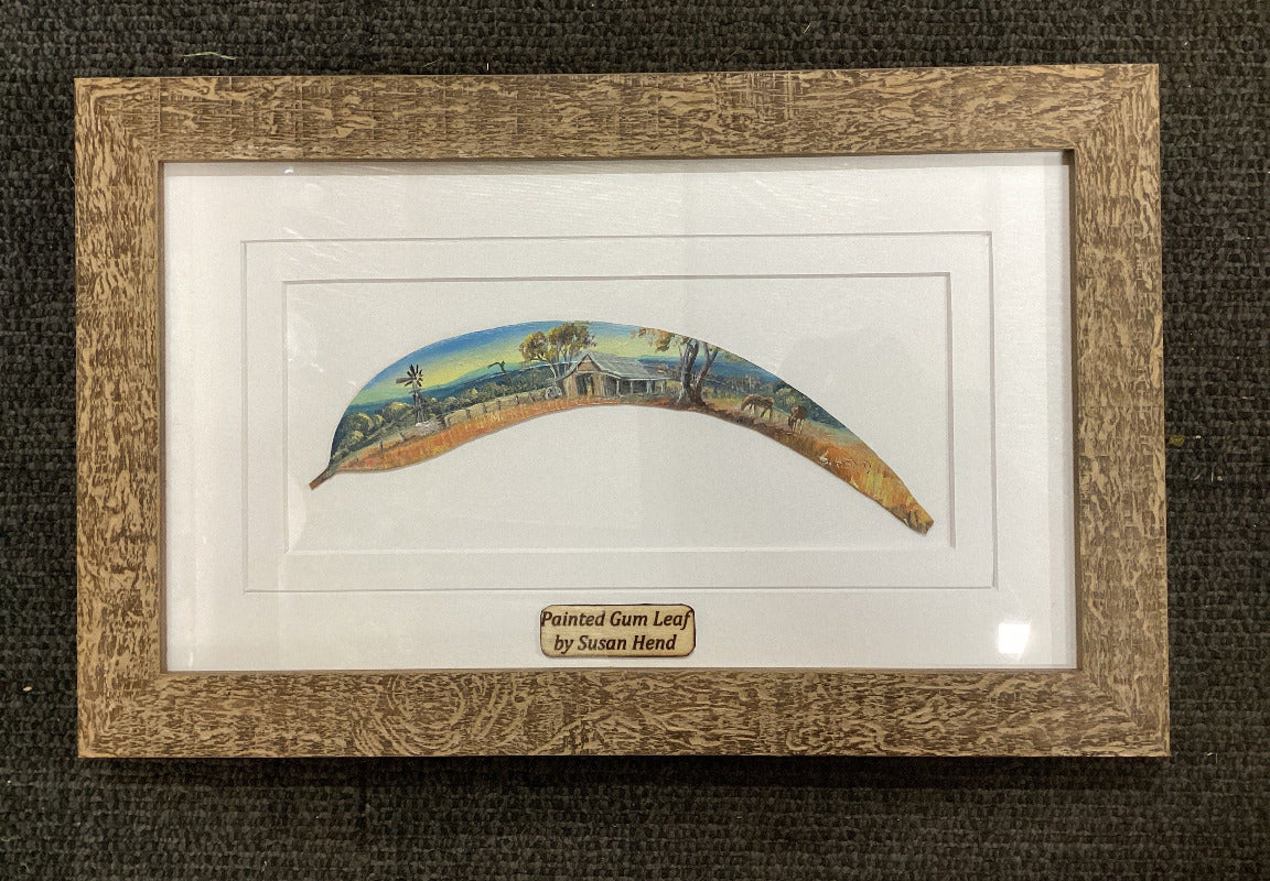 Hand Painted Gum Leaf By Artist Sue Hend Russell-Hand Picked Imports