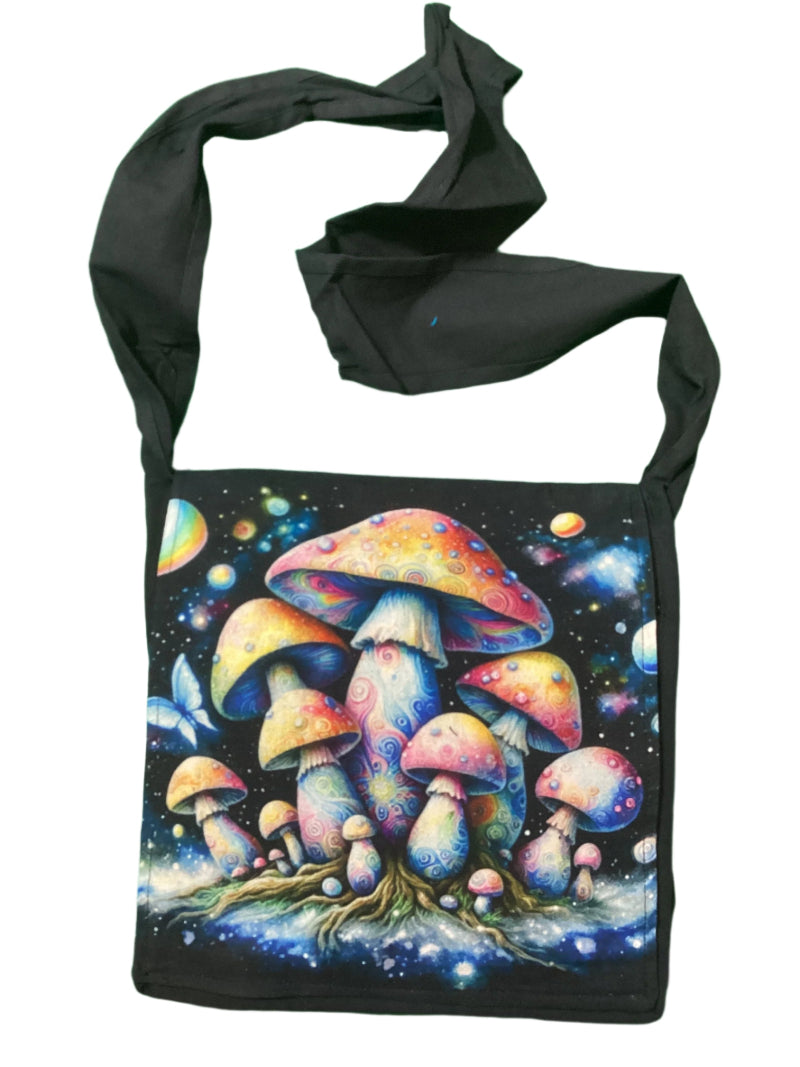 Mushroom BoHo Festival Laser printed Bags Made in India-Hand Picked Imports