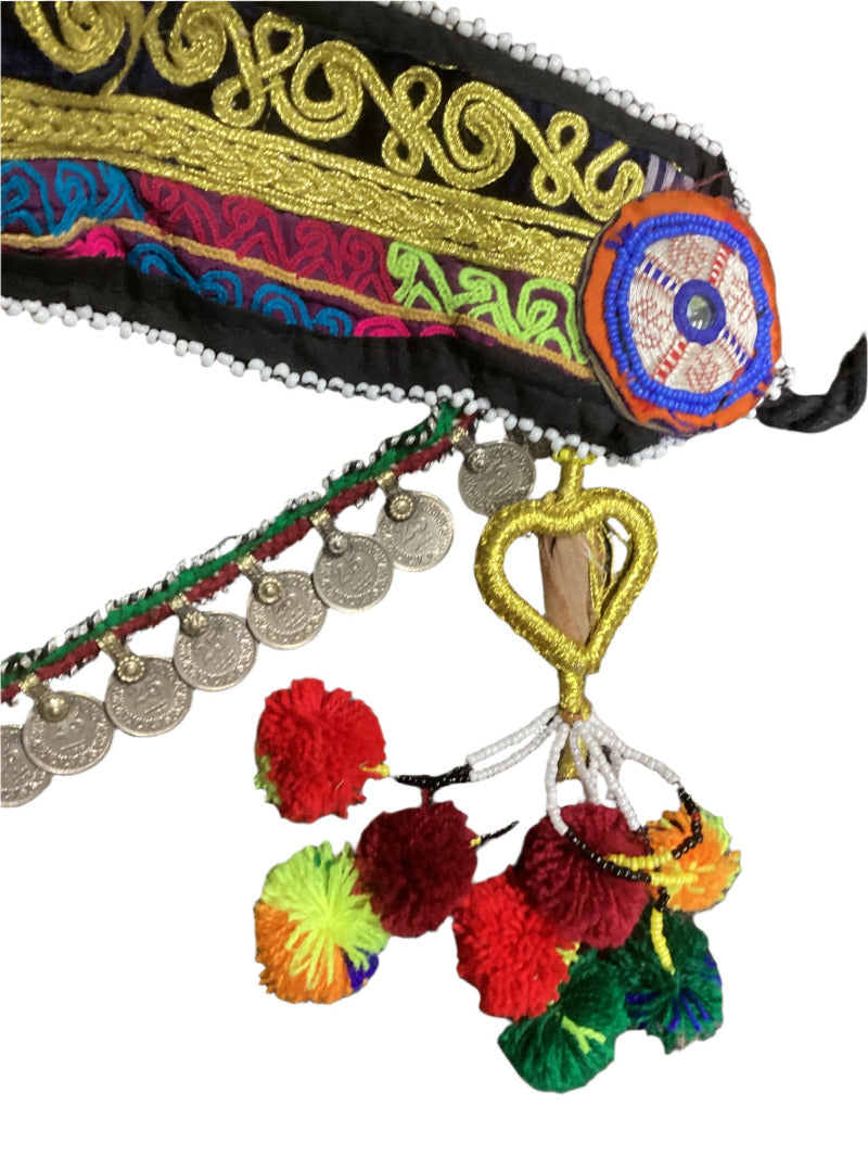 Handmade Colourful Vintage Kuchi Tribal Belly Dance Belt-Hand Picked Imports