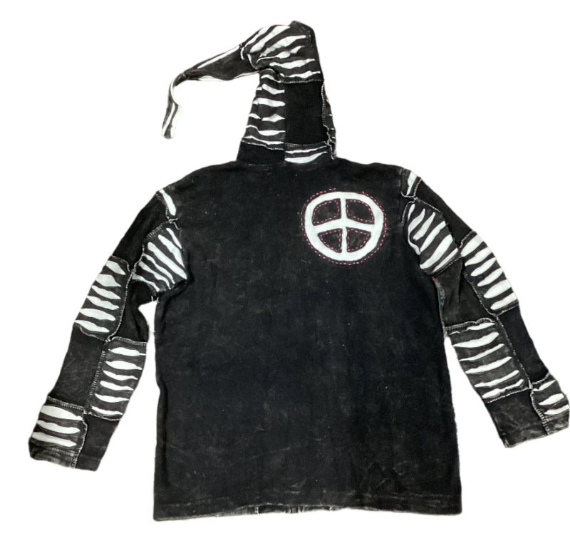 Unisex Kids Black & White Patchwork Pixie Jacket Size 10 years-Hand Picked Imports