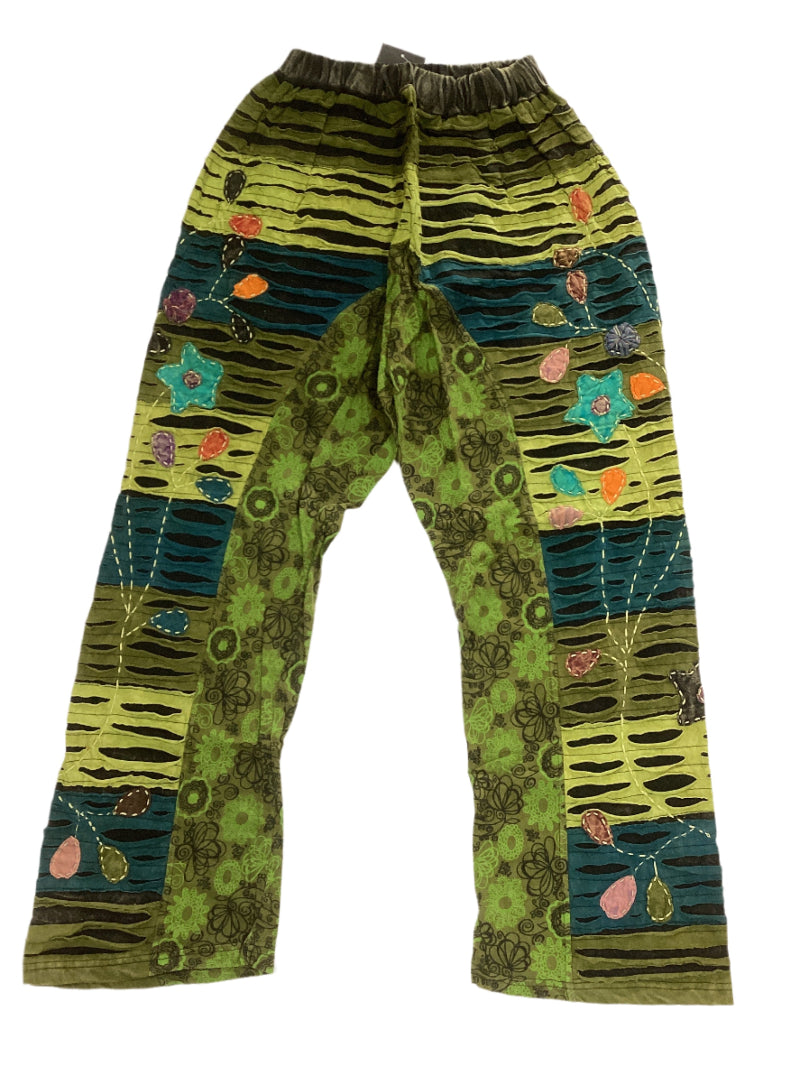 Razer Cut Hand Embroidered Hippie festival Winter Pants from Nepal-Hand Picked Imports