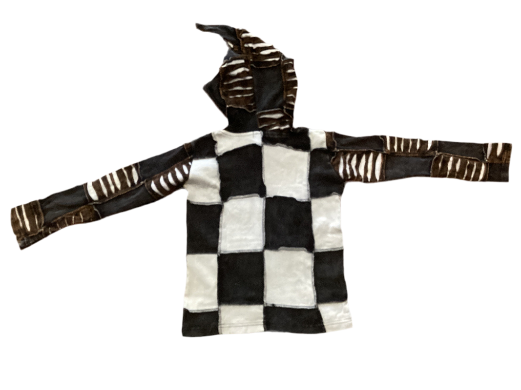 Unisex Kids Black & White Patchwork Pixie Jacket Size 4/5 & 5/6 years-Hand Picked Imports