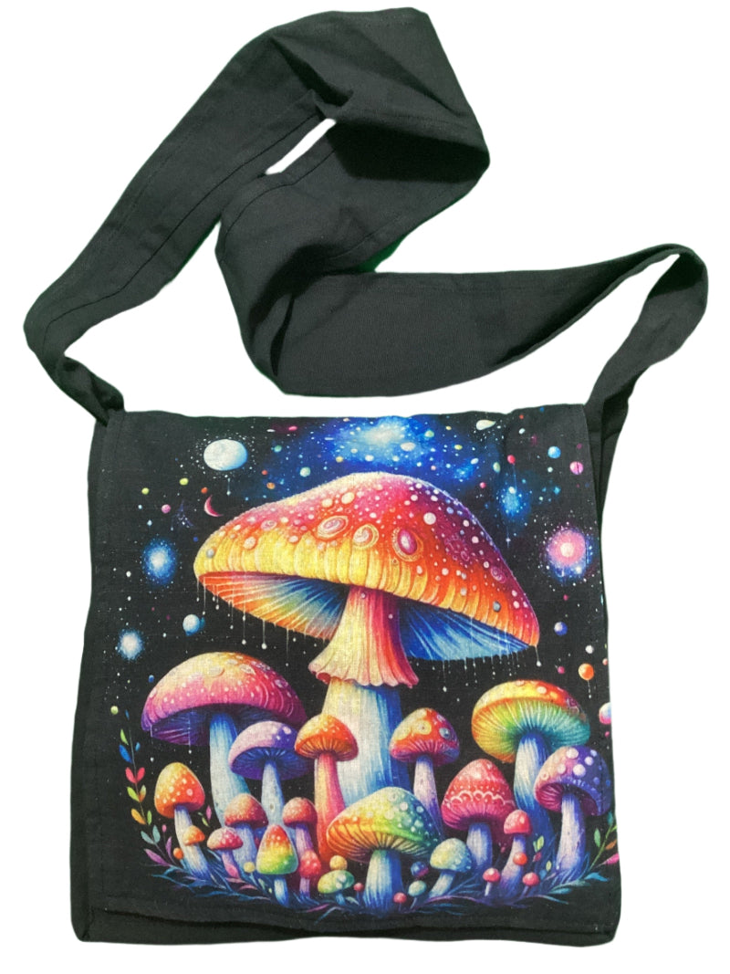 Mushroom BoHo Festival Laser printed Bags Made in India-Hand Picked Imports
