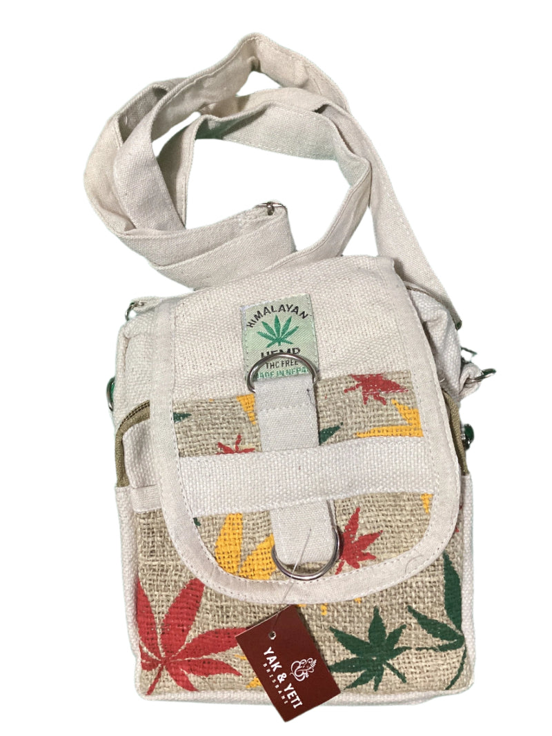 Unisex Festival Hemp Passport Bag Made In Nepal 17cm X 23cm-Hand Picked Imports