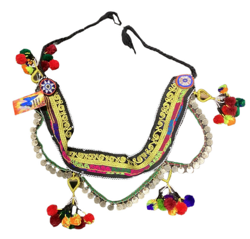 Handmade Colourful Vintage Kuchi Tribal Belly Dance Belt-Hand Picked Imports