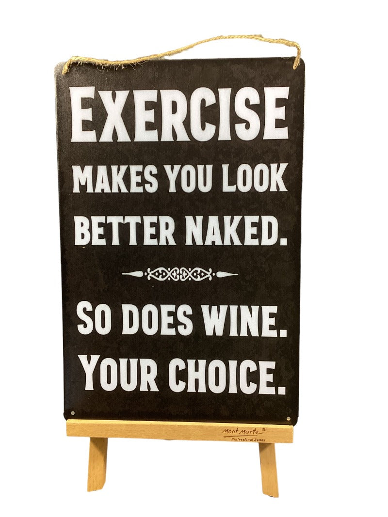 Exercise- Tin Sign 30 X 20 cm-Hand Picked Imports