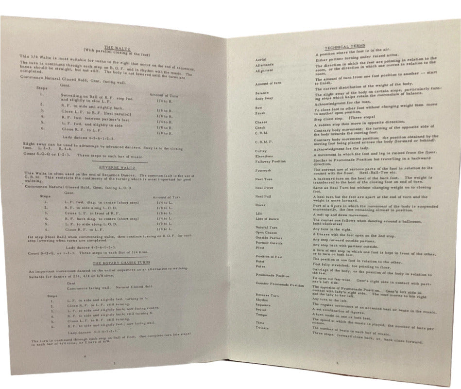 Unique Teachers/Students guide to Ballroom Dancing Book 1978-Hand Picked Imports