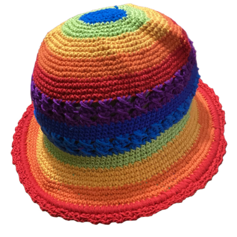 Kids Bright Rainbow Festival Unisex Hat Size Kids 1-5 years-Hand Picked Imports