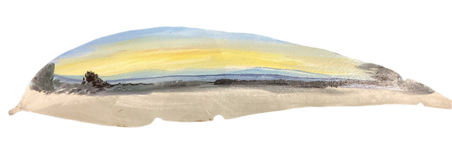 Hand Painted Gum Leaf By Artist Sue Hend Russell-Hand Picked Imports