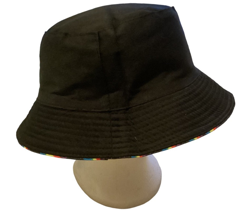 Unisex Rainbow Reversible Cotton Printed Bucket Hat-Hand Picked Imports