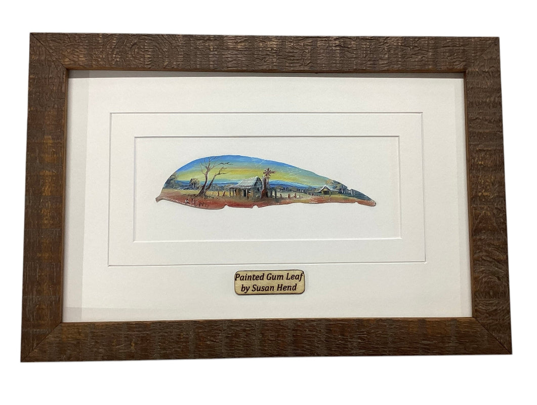 Hand Painted Gum Leaf By Artist Sue Hend Russell-Hand Picked Imports