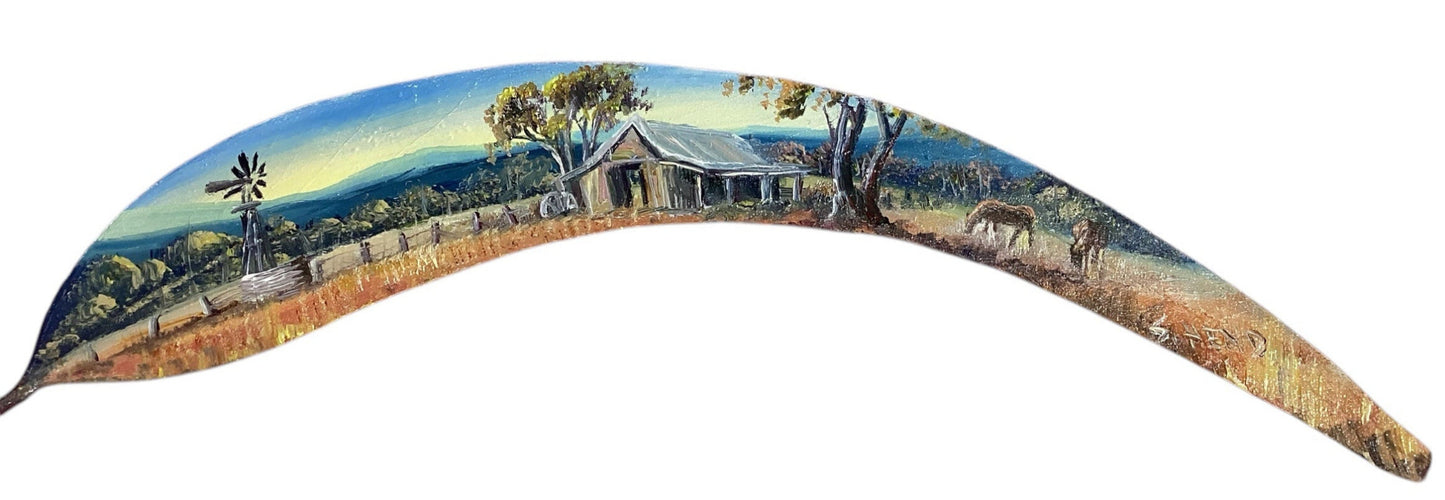 Hand Painted Gum Leaf By Artist Sue Hend Russell-Hand Picked Imports