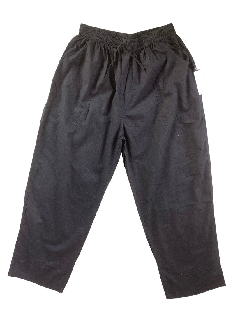 Men's/ Unisex Black Cotton Cargo Pants Medium-Hand Picked Imports