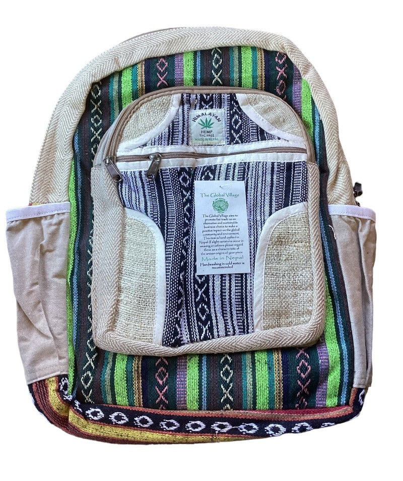 Unisex Hemp/Cotton Backpack-Hand Picked Imports