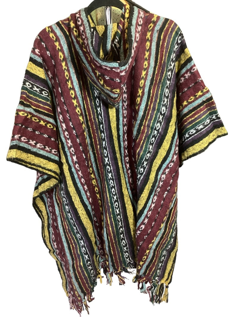 Unisex Winter Brushed Cotton Poncho Free Size Made in Nepal-Hand Picked Imports