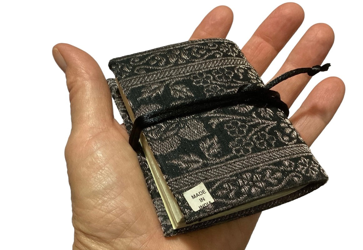 Mini Handcrafted Art Journal with Hand Made Paper from India Size 9 x 8 cm-Hand Picked Imports