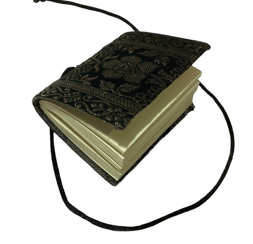 Mini Handcrafted Art Journal with Hand Made Paper from India Size 9 x 8 cm-Hand Picked Imports