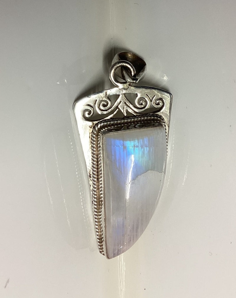 Sterling Silver Moon Stone Pendant-Hand Picked Imports