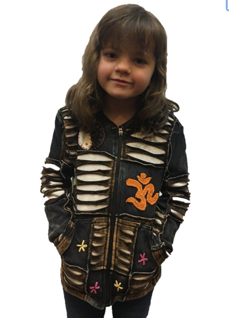 Unisex Kids Black & White Patchwork Pixie Jacket Size 4/5 & 5/6 years-Hand Picked Imports