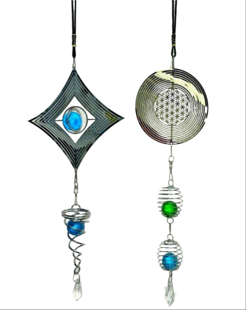 X 2 3D Hanging Garden Suncatcher with Crystal Balls-Hand Picked Imports