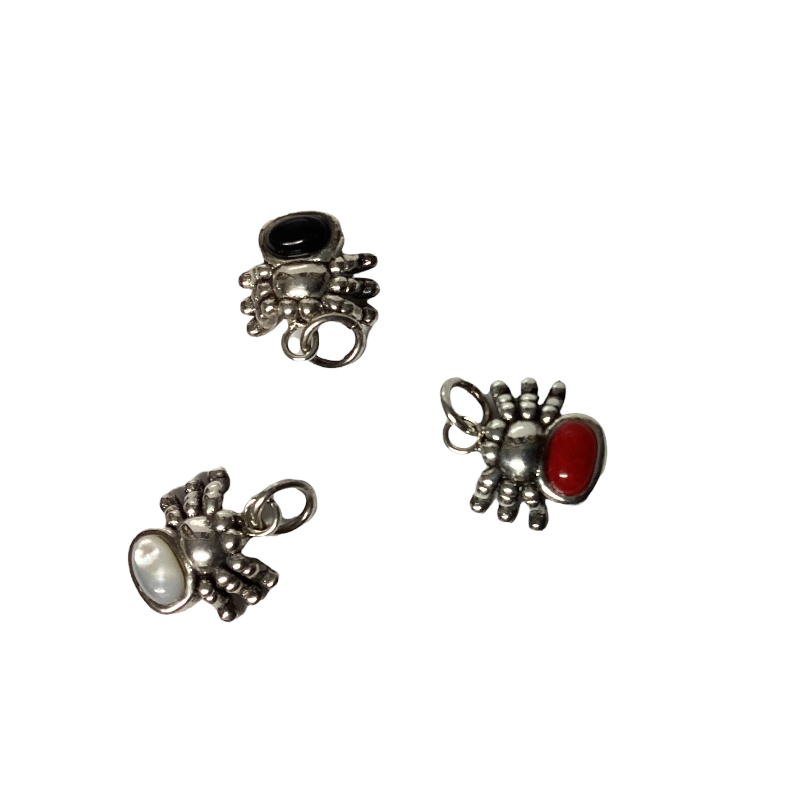 Sterling Silver Spider Pendant/charms-Hand Picked Imports