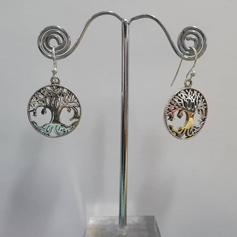 925 Sterling Silver Tree of Life Earrings-Hand Picked Imports