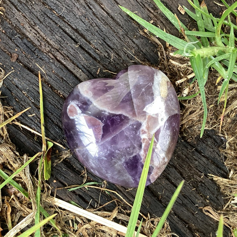 50 mm Amethyst Puffy Crystal Heart van Stock-Hand Picked Imports