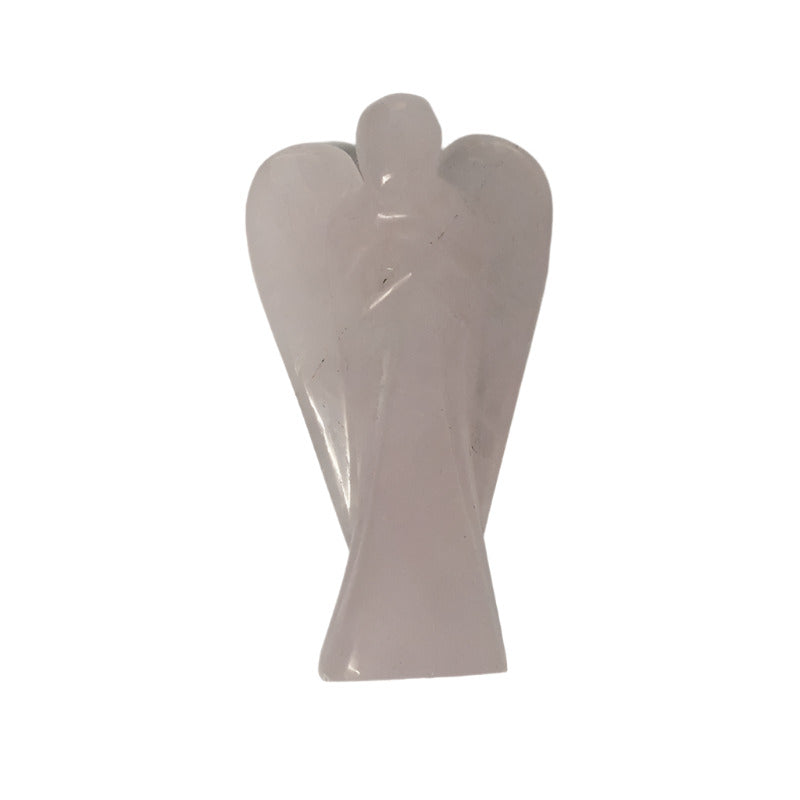 Hand Craved Rose Quartz Crystal Angel Size 5.5cm High-Hand Picked Imports