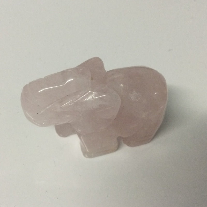 Rose Quartz Crystal Elephant 4.5 cm High-Hand Picked Imports