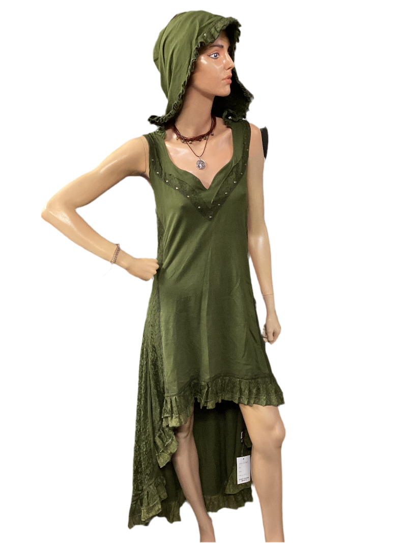 Ladies Lace Boho Festival Dress with Hood Size 12 to 16-Hand Picked Imports