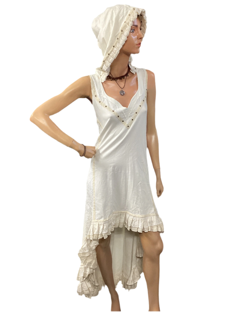 Ladies Lace Boho Festival Dress with Hood Size 12 to 16-Hand Picked Imports