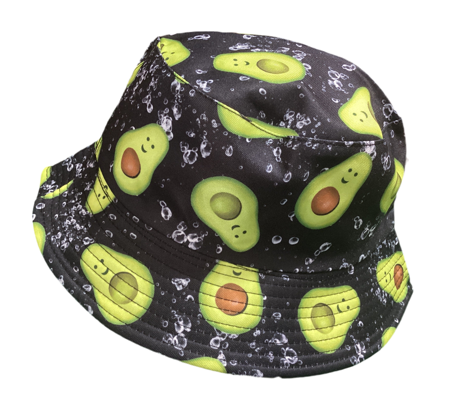 Kombi Avocado or One Love Unisex Reversible Cotton Printed Bucket Hat-Hand Picked Imports