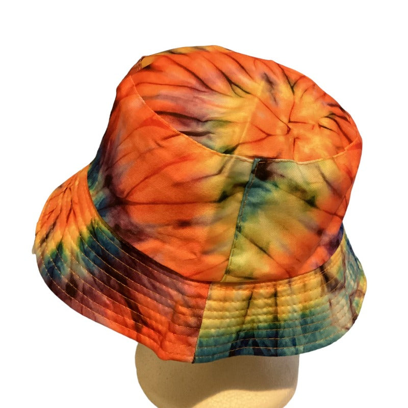 Funky Unisex Reversible Cotton Printed Tie Dye Festival Bucket Hat-Hand Picked Imports