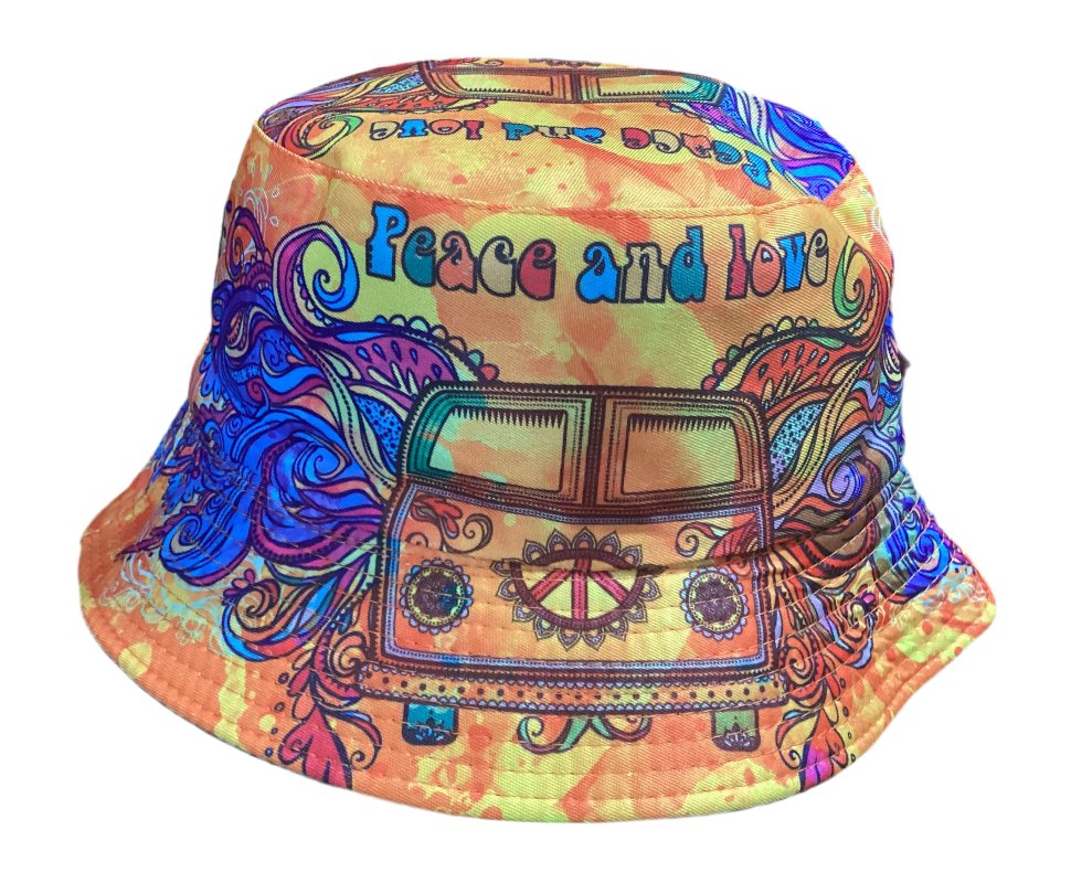 Kombi Avocado or One Love Unisex Reversible Cotton Printed Bucket Hat-Hand Picked Imports