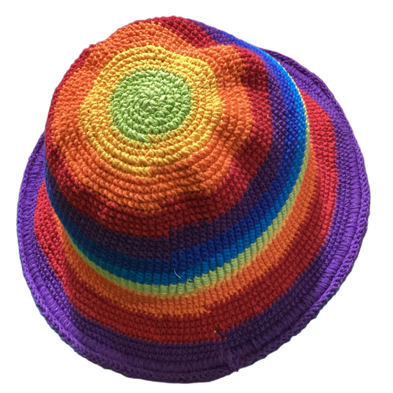 Kids Bright Rainbow Festival Unisex Hat Size Kids 1-5 years-Hand Picked Imports