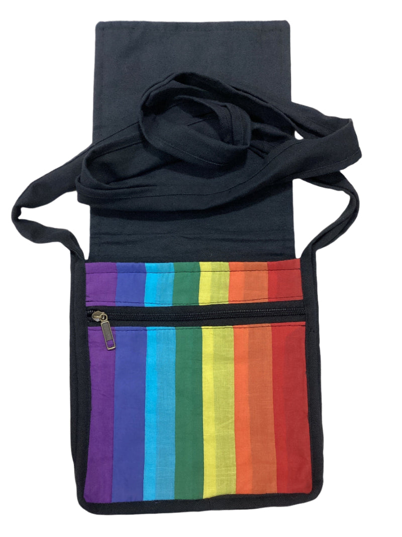 Hippie BoHo Festival Striped Rainbow Bag Made in India-Hand Picked Imports