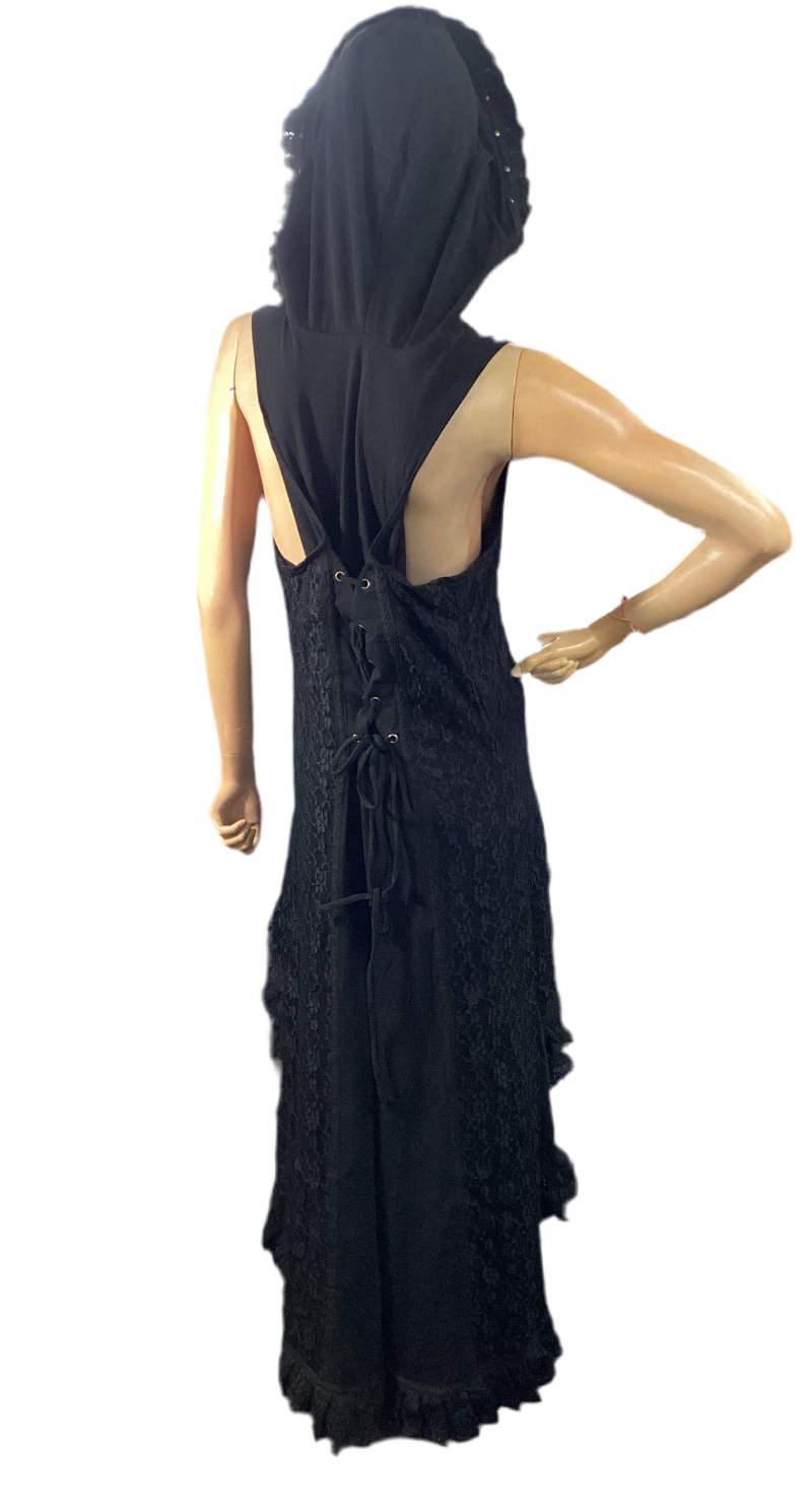 Ladies Lace Boho Festival Dress with Hood Size 12 to 16-Hand Picked Imports