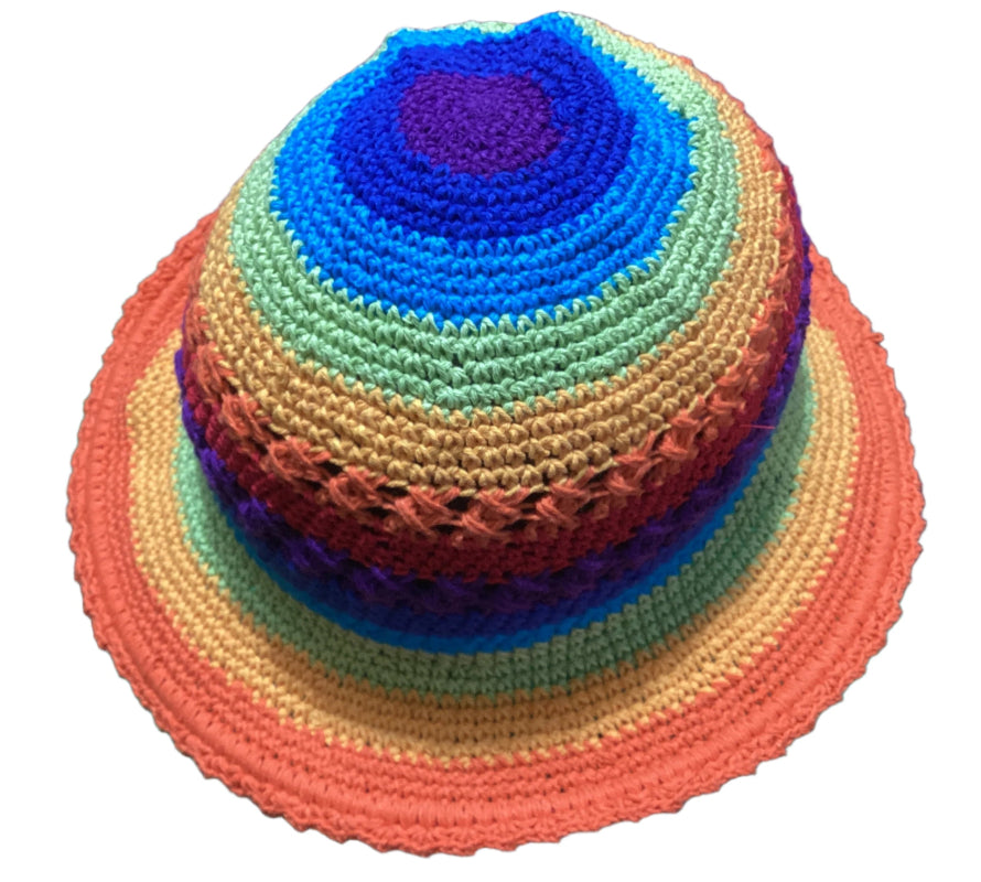 Kids Bright Rainbow Festival Unisex Hat Size Kids 1-5 years-Hand Picked Imports