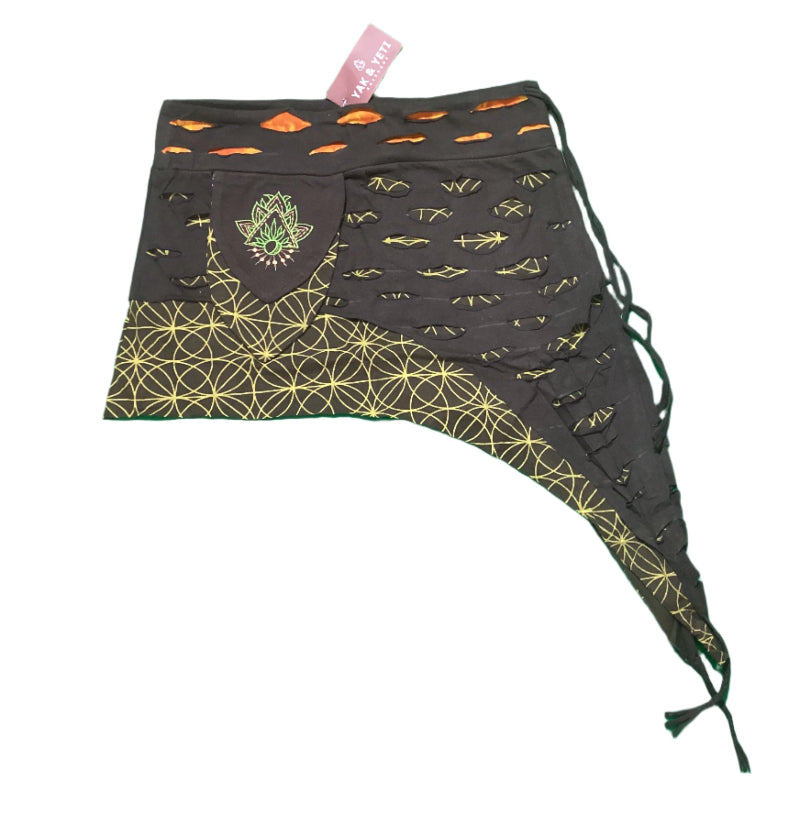 Ladies Festival Hippie Doof Elastic BoHo Pixie skirt-Hand Picked Imports