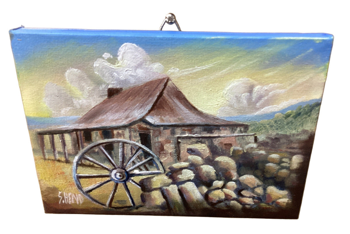 Miniature Oil Painting On Stretched Canvas 7x 5” By Susan Hend Russell-Hand Picked Imports