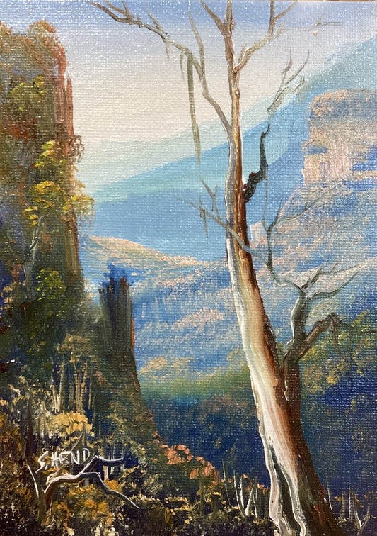 Miniature Oil Painting On Stretched Canvas 7x 5” By Susan Hend Russell-Hand Picked Imports