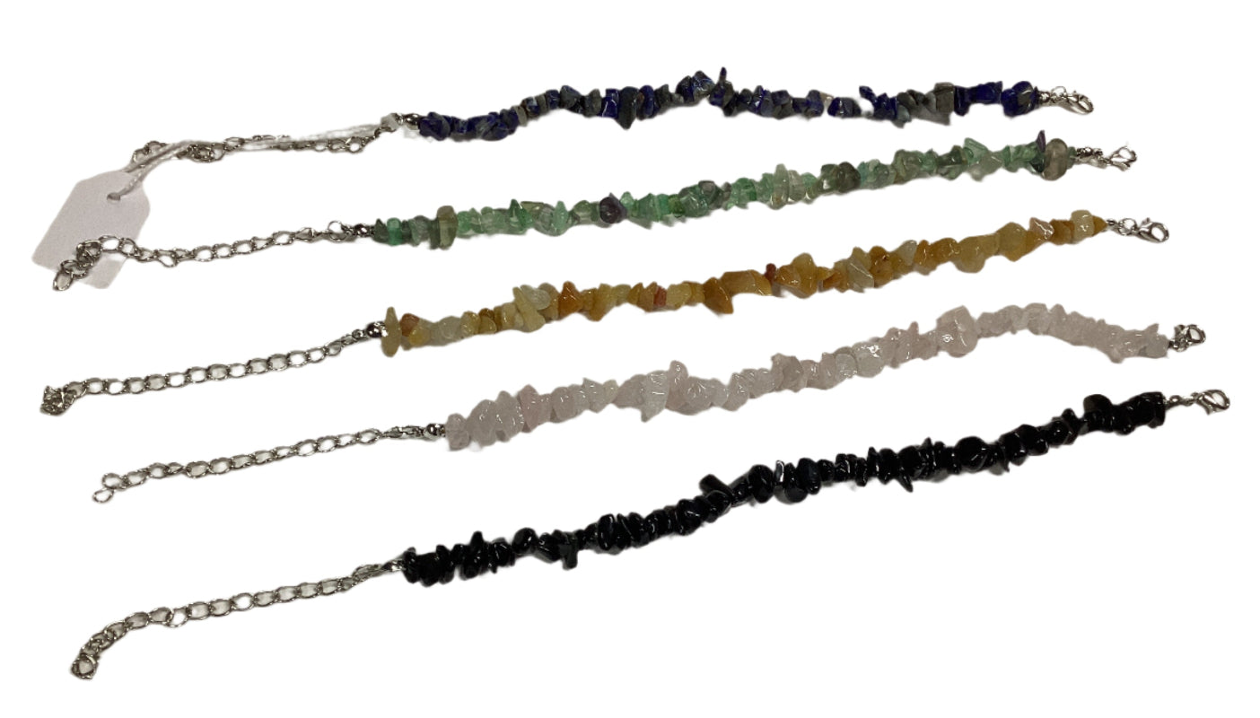 Adjustable Crystal Chip Anklets-Hand Picked Imports