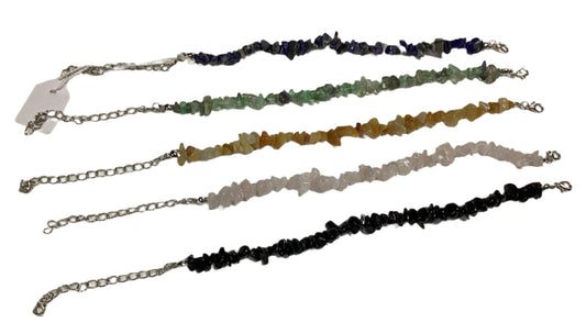 Adjustable Crystal Chip Anklets-Hand Picked Imports