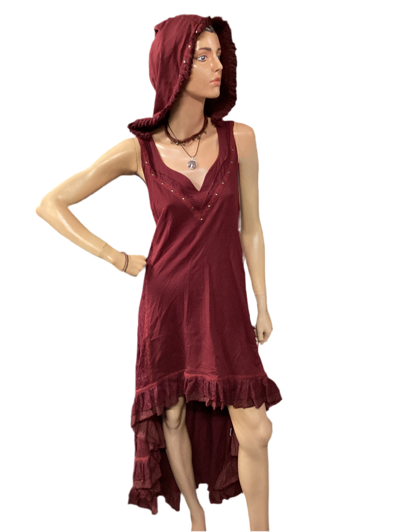 Ladies Lace Boho Festival Dress with Hood Size 12 to 16-Hand Picked Imports