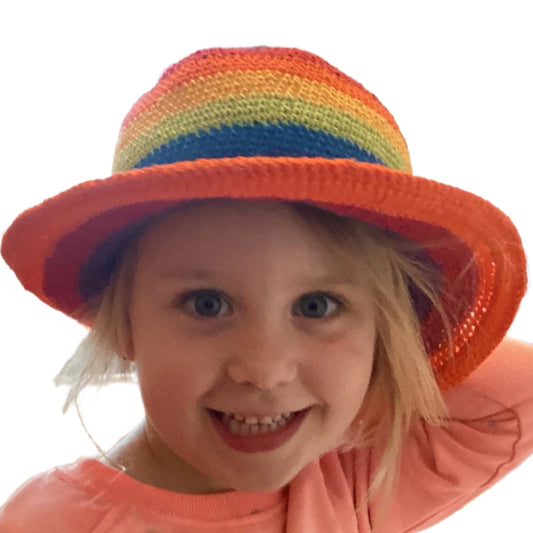 Kids Bright Rainbow Festival Unisex Hat Size Kids 1-5 years-Hand Picked Imports