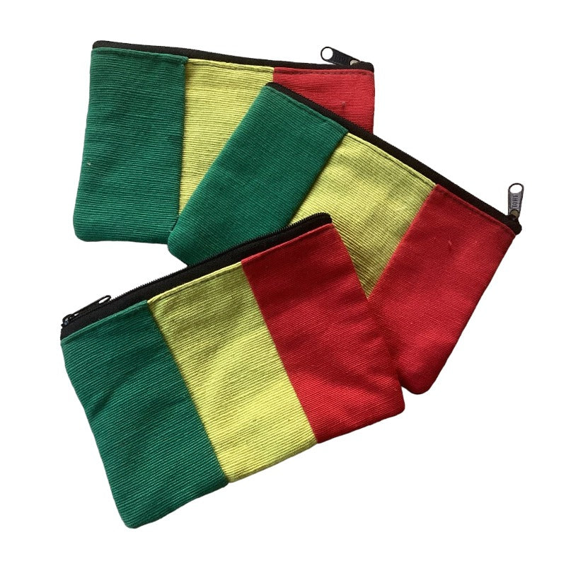 Small Rasta Coin Purse Size: 15cm wide 10.5 cm high-Hand Picked Imports